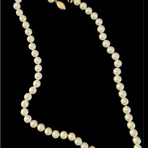 Real Pearl Necklace with 14k Gold Clasp